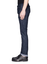 Detail View -Click To Enlarge Crosshatch print jeans