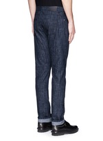 Back View -Click To Enlarge Crosshatch print jeans