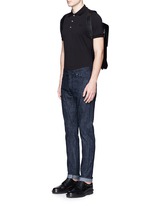 Figure View -Click To Enlarge Crosshatch print jeans