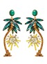 Main View - Click To Enlarge Main View - Click To Enlarge - Elizabeth Cole - 'Pamela' Swarovski crystal palm tree drop earrings