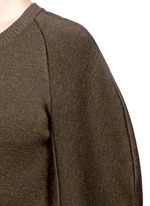 Detail View -Click To Enlarge Cocoon sleeve wool blend knit sweater