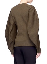 Back View -Click To Enlarge Cocoon sleeve wool blend knit sweater