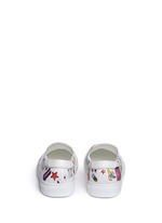 Back View -Click To Enlarge 'All Over Sticker Skater' embossed leather slip-ons