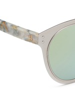 Detail View -Click To Enlarge 'Adora' pearlescent temple metal front mirror sunglasses