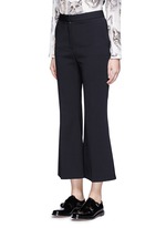 Front View -Click To Enlarge 'Angela' wool cropped flared pants