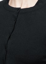 Detail View -Click To Enlarge 'Supreme' cropped wool blend cardigan