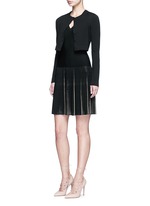 Figure View -Click To Enlarge 'Supreme' cropped wool blend cardigan