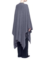 Back View -Click To Enlarge 'Cappeto' handkerchief hem cashmere knit cape