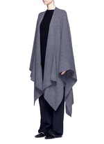Front View -Click To Enlarge 'Cappeto' handkerchief hem cashmere knit cape