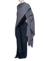 Figure View -Click To Enlarge 'Cappeto' handkerchief hem cashmere knit cape