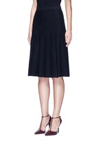 Front View -Click To Enlarge 'Elissa' ribbed ottoman knit skirt
