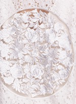 Detail View -Click To Enlarge 'Simone' embroidered rebrode lace bomber jacket