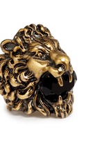 Detail View -Click To Enlarge Lion head crystal cocktail ring