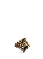 Figure View -Click To Enlarge Lion head crystal cocktail ring