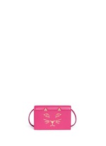 Main View -Click To Enlarge 'Feline' leather crossbody purse