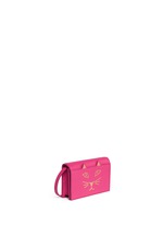Figure View -Click To Enlarge 'Feline' leather crossbody purse
