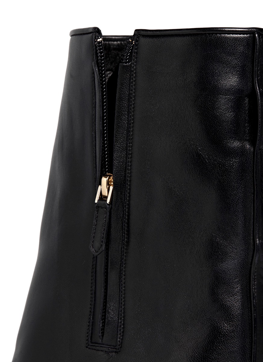 givenchy shark lock leather ankle boots