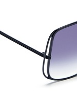 Detail View -Click To Enlarge Halo frame oversize metal sunglasses