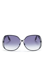 Main View -Click To Enlarge Halo frame oversize metal sunglasses