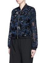 Front View -Click To Enlarge 'Stencil Cut' embellished Charlotte bomber jacket