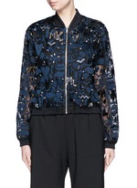 Main View -Click To Enlarge 'Stencil Cut' embellished Charlotte bomber jacket
