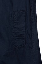 Detail View -Click To Enlarge Embellished collar long cotton jacket