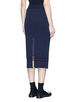 Back View -Click To Enlarge Stripe hem back split knit pencil skirt