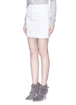 Front View -Click To Enlarge 'Leila' distressed denim pencil skirt