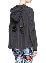 Back View -Click To Enlarge 'Spliced Ash' slit panel hooded jacket