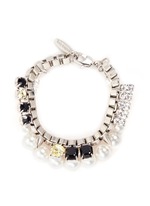 Main View -Click To Enlarge 'True Innocence' faux pearl crystal chain bracelet