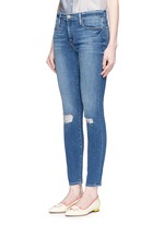 Front View -Click To Enlarge 'Le High Skinny' ripped knee jeans