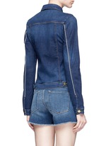 Back View -Click To Enlarge 'Le Jacket' cotton blend denim jacket