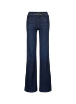 Main View -Click To Enlarge 'Le Capri' piped cotton blend wide leg jeans
