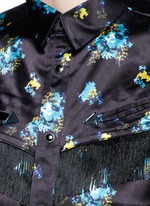 Detail View -Click To Enlarge Fringed flower print shirt