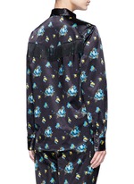 Back View -Click To Enlarge Fringed flower print shirt