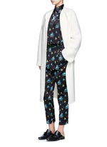 Figure View -Click To Enlarge Fringed flower print shirt