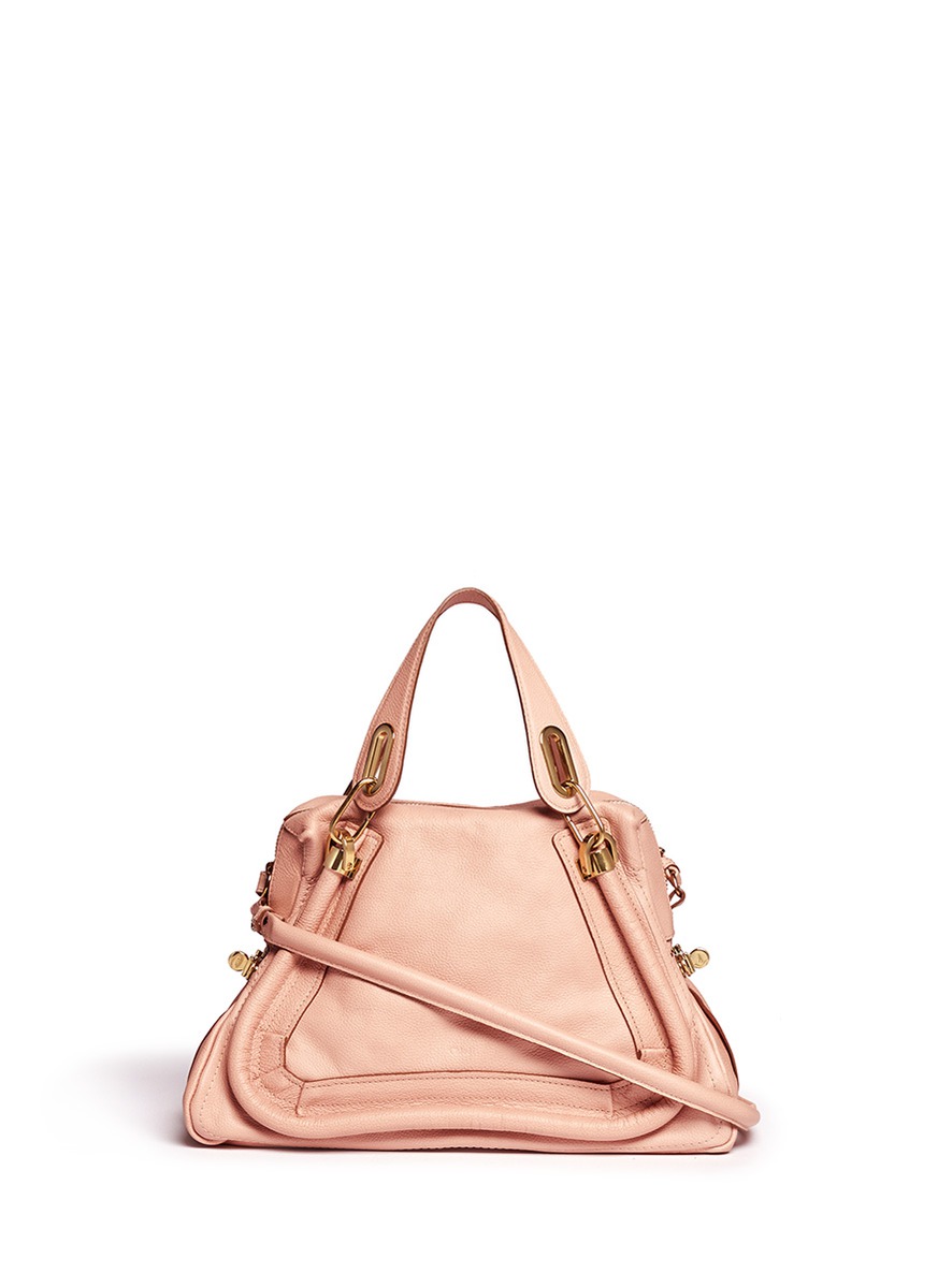 CHLO - \u0026#39;Paraty\u0026#39; medium leather bag | Pink Day Shoulder Bags ...  