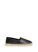 Main View -Click To Enlarge Embossed tiger head leather espadrille slip-ons