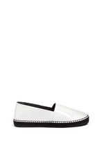 Main View -Click To Enlarge Embossed tiger head patent espadrille slip-ons