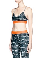 Front View -Click To Enlarge 'Jungle Shibori Andie' sports bra top