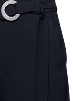 Detail View -Click To Enlarge Belted wool culottes