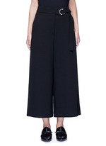 Main View -Click To Enlarge Belted wool culottes