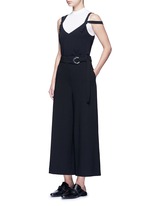 Figure View -Click To Enlarge Belted wool culottes