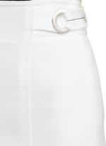 Detail View -Click To Enlarge Belted double weave crepe skirt