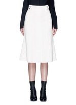 Main View -Click To Enlarge Belted double weave crepe skirt
