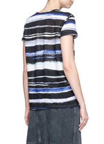 Back View -Click To Enlarge Stripe print tissue jersey cotton T-shirt