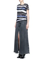 Figure View -Click To Enlarge Stripe print tissue jersey cotton T-shirt