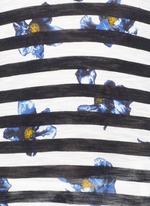 Detail View -Click To Enlarge Floral stripe long sleeve cotton T-shirt