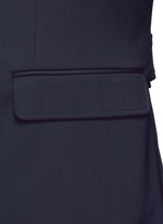 Detail View -Click To Enlarge Virgin wool blend twill oversize sleeveless jacket