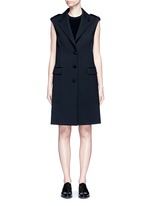 Main View -Click To Enlarge Virgin wool blend twill oversize sleeveless jacket